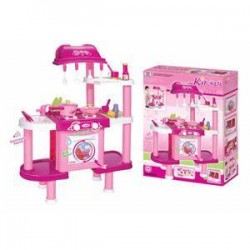 Bucatarie de jucarie roz accesorii incluse, sunete si lumini 832ROZ Bucatarie de jucarie roz accesorii incluse, sunete si lumini 832ROZ